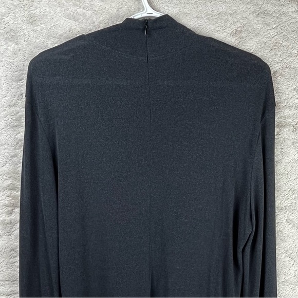 LAFAYETTE 148 Black Viscose Cowl Neck Top Shimmery Back Zipper Embroidered XL - Picture 11 of 16